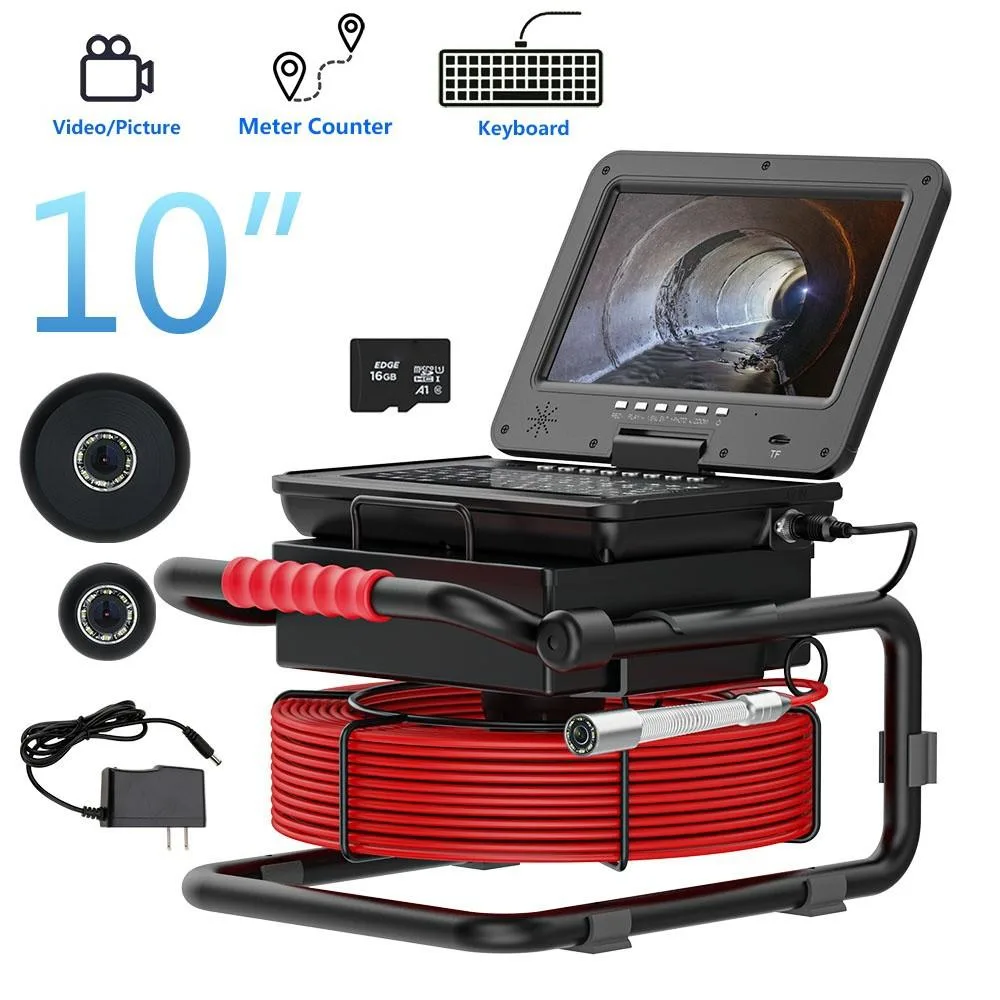 visiPower visiPower Sewer Inspection Camera 10" DVR 16GB 17mm IP68 50m Cable — product photo