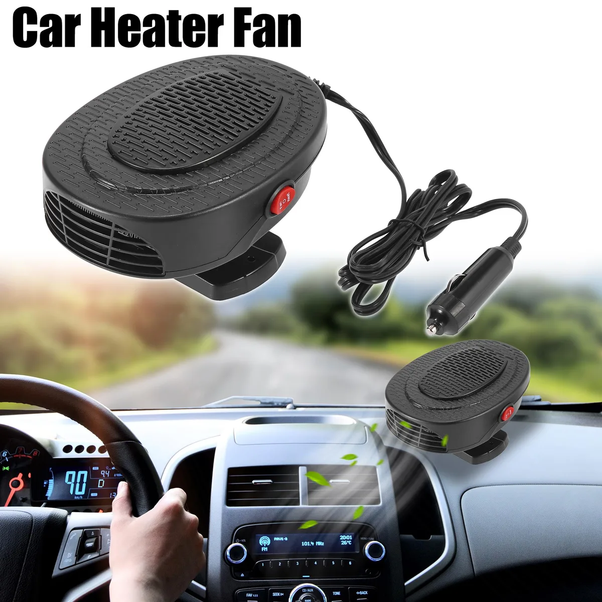 Unique-Bargains Unique-Bargains 12V 150W Car Heater Fan Black — product photo