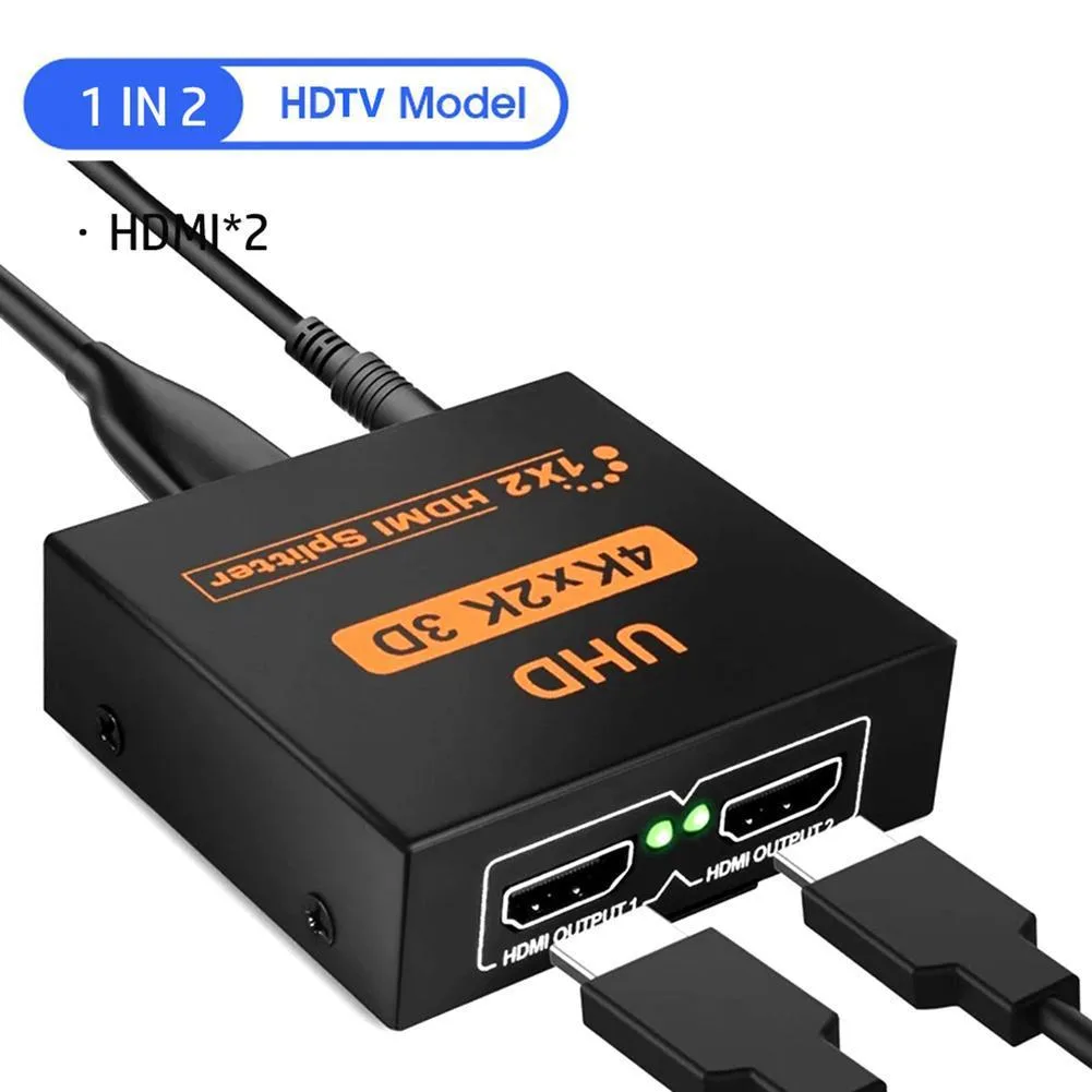WRIARICH WRIARICH HDMI698352 1x2 HDMI Splitter 4K@30Hz Black — product photo