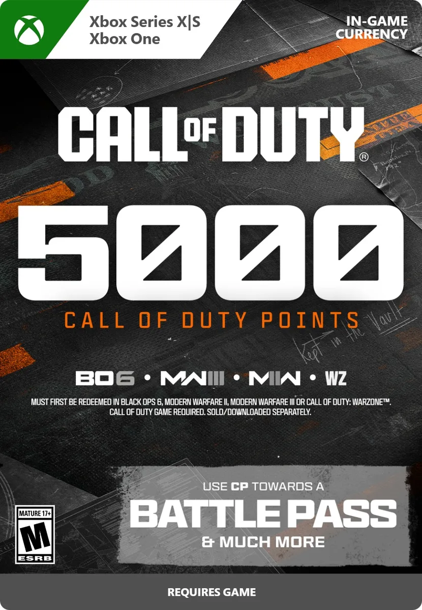 Activision Activision 7LM-00077 Call of Duty Points 5000 Xbox downloadable game — product photo