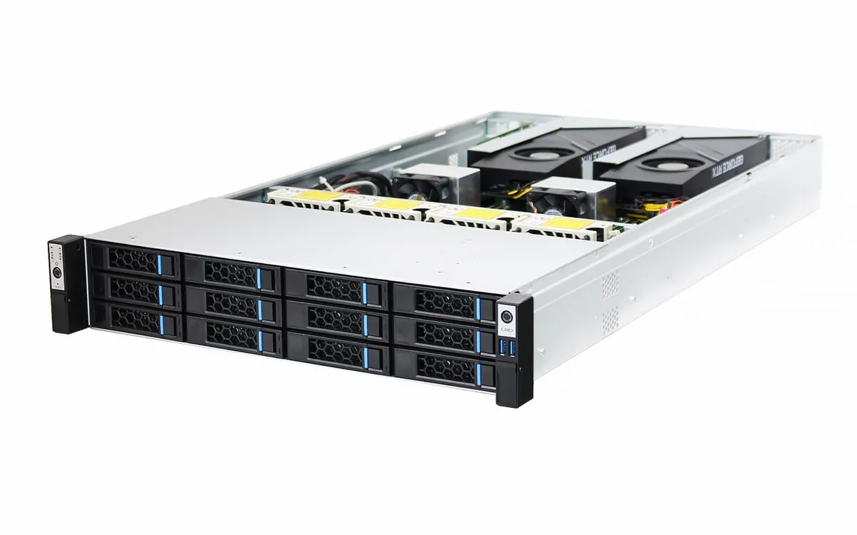 HOTCFWQ HOTCFWQ S278-12 2U Server Chassis 12 Bay Dual Xeon E5-2683 V4 16×32GB DDR4 2×2080Ti 1300W — product photo