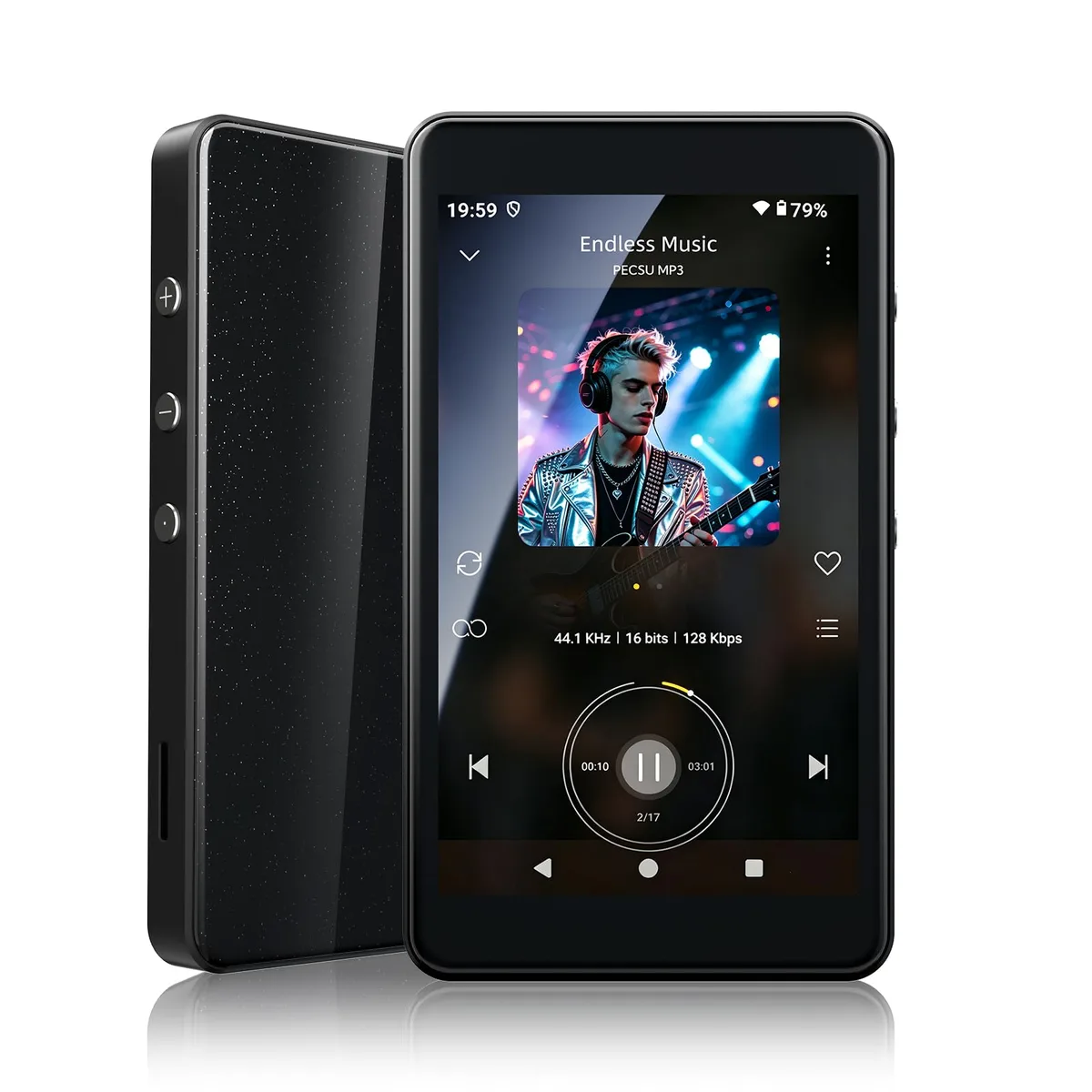  PECSU G4S-Black 96GB Android 14 MP3 Player 4 inch — product photo