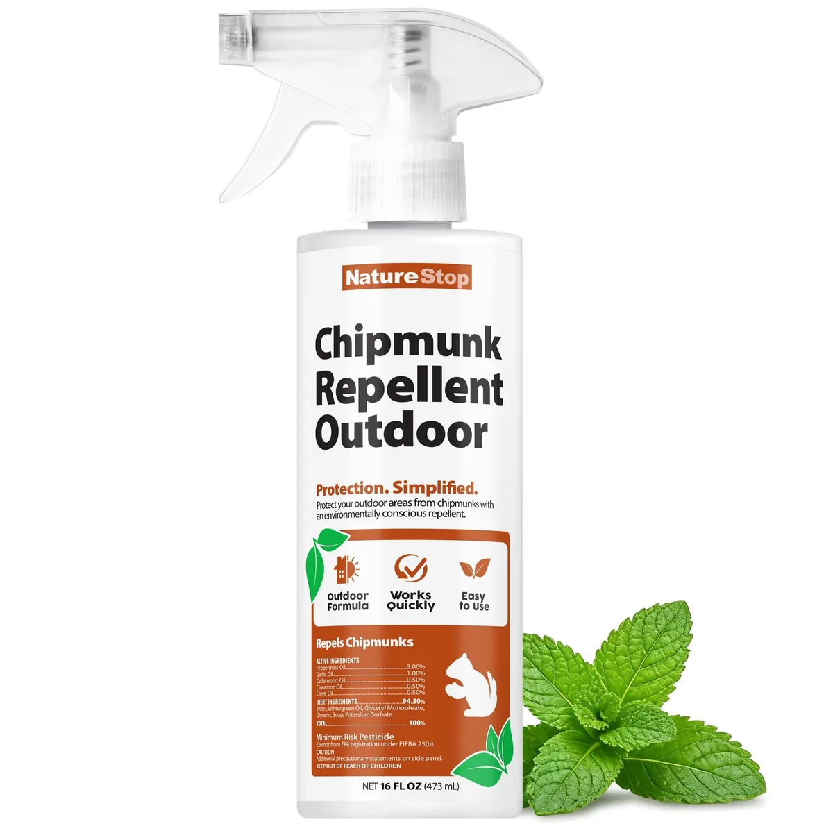 A clear spray bottle with trigger and green label