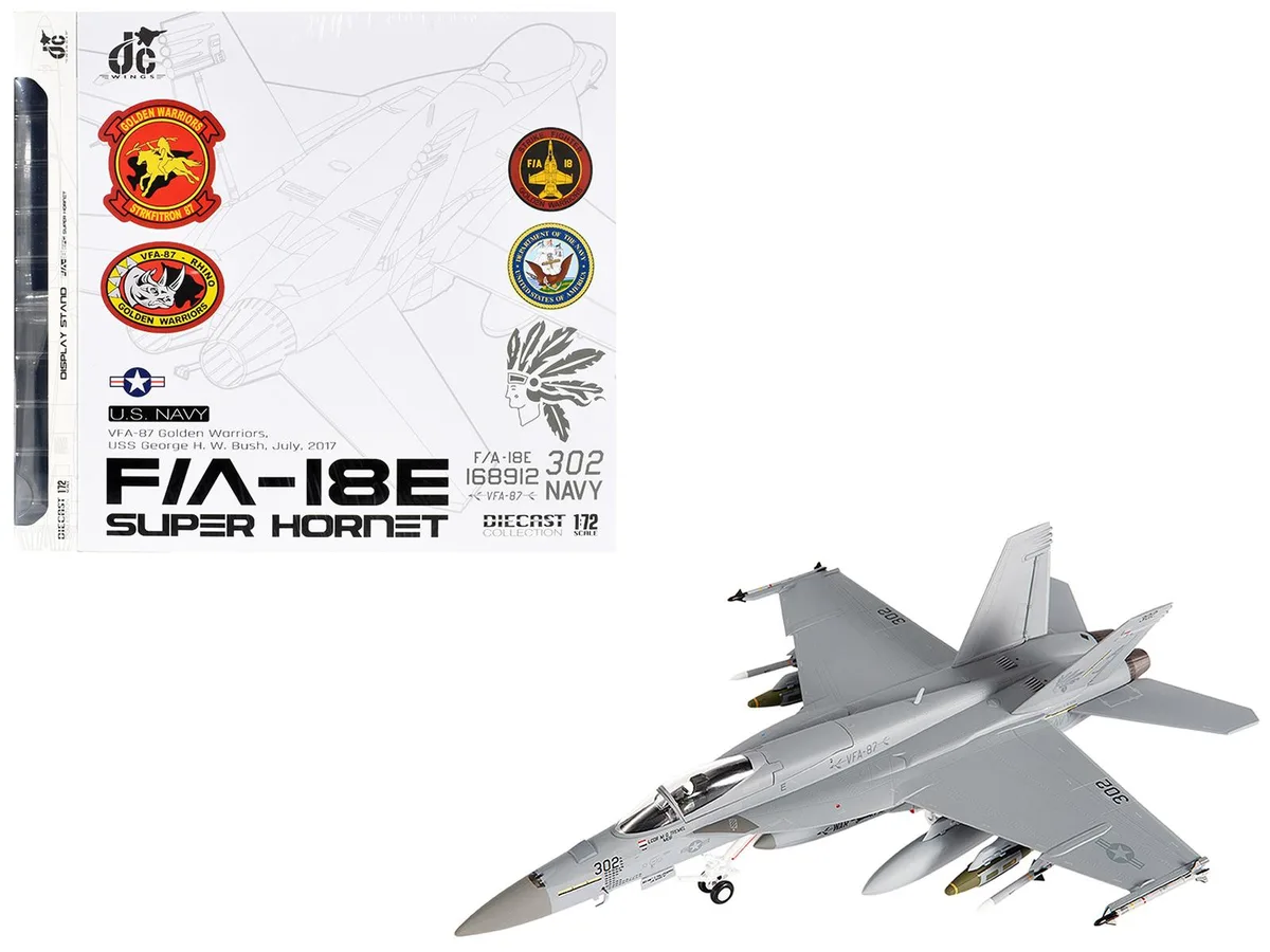 JC Wings JC Wings Boeing F/A-18E Super Hornet VFA-87 Golden Warriors 1/72 Diecast 2017 — product photo