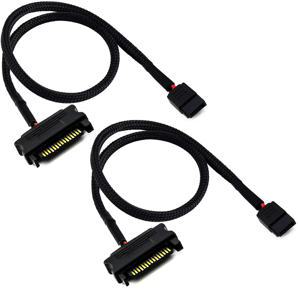 Vszerda Vszerda SATA power adapter cable 15-pin male to 6-pin slimline 20 in 2-pack — product photo