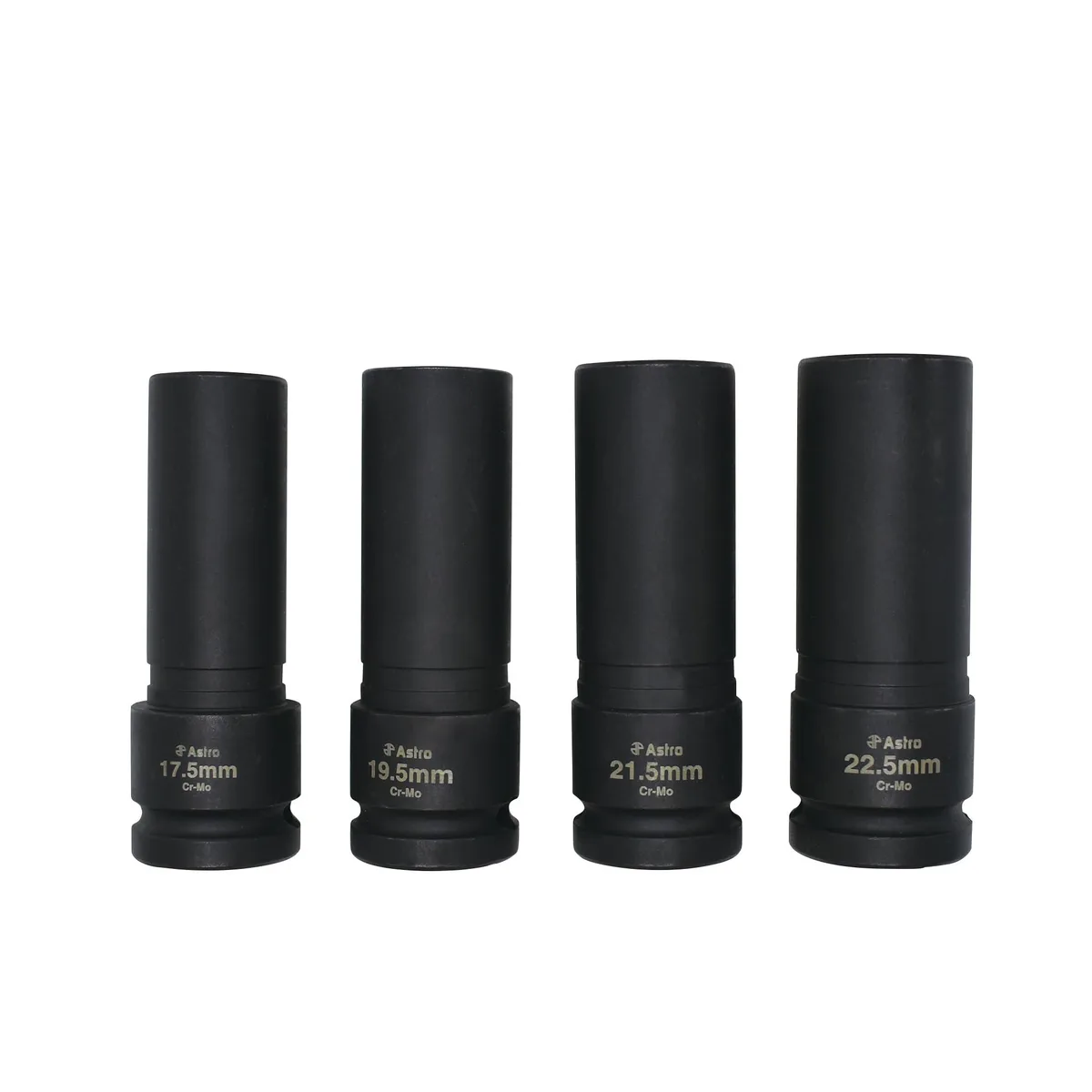  DeWalt 78204 4-Piece 1/2" Drive Thin Wall Lug Nut Socket Set 17.5-22.5mm — product photo