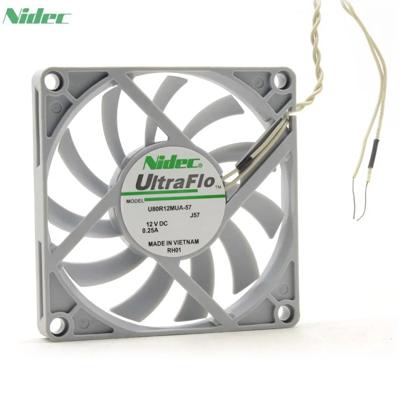 SXDOOL SXDOOL U80R12MUA-57 80mm case fan 12V 0.25A 2-pin — product photo