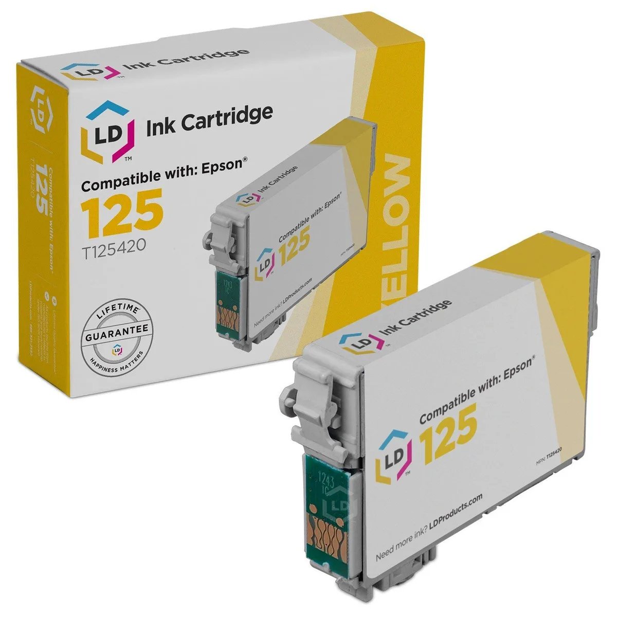 LD Products LD Products Remanufactured Ink Cartridge Yellow Epson 125 T125420 — product photo
