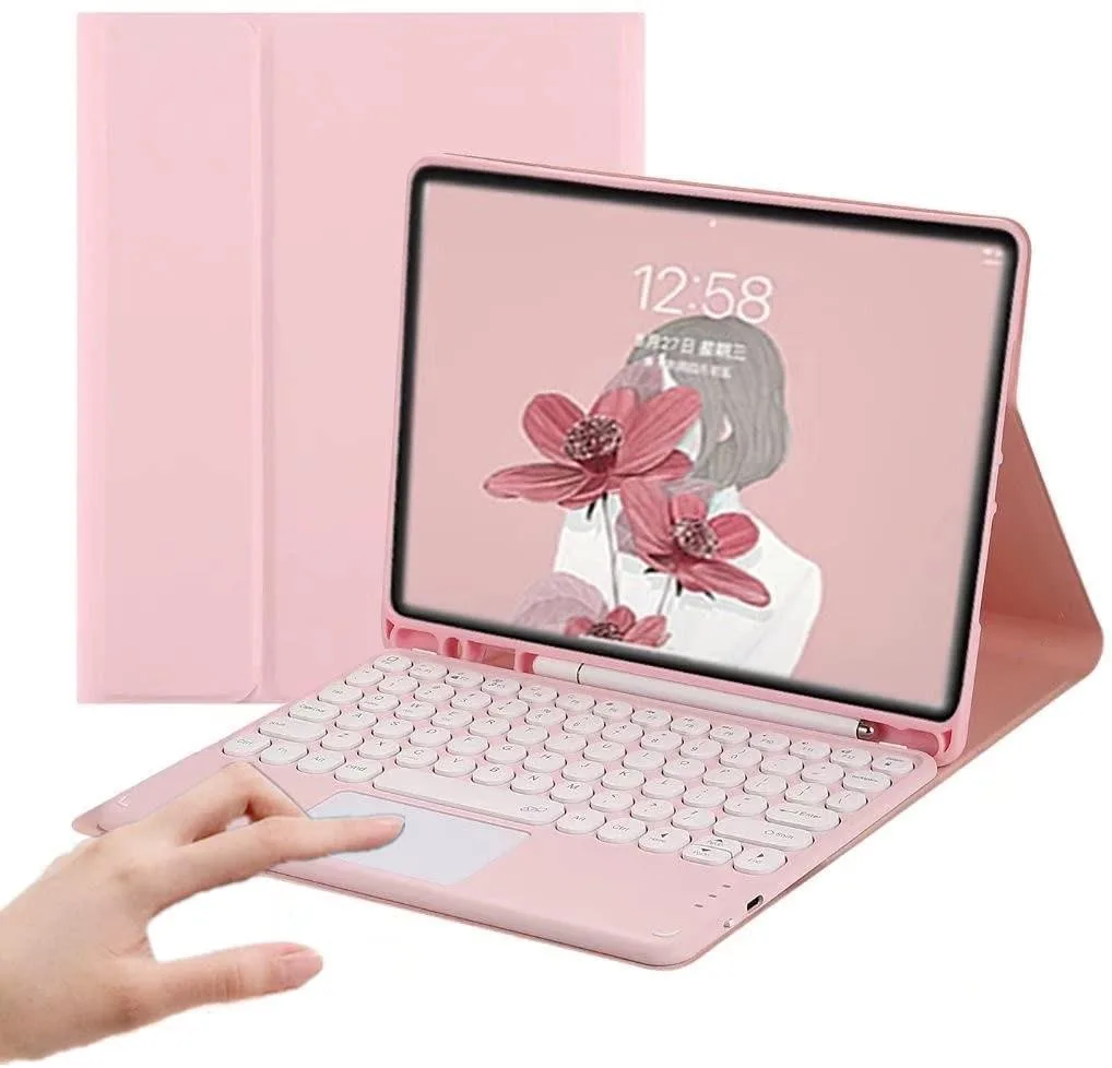 BoYata BoYata 10.2" Keyboard Case for iPad 9/8/7 Pink — product photo