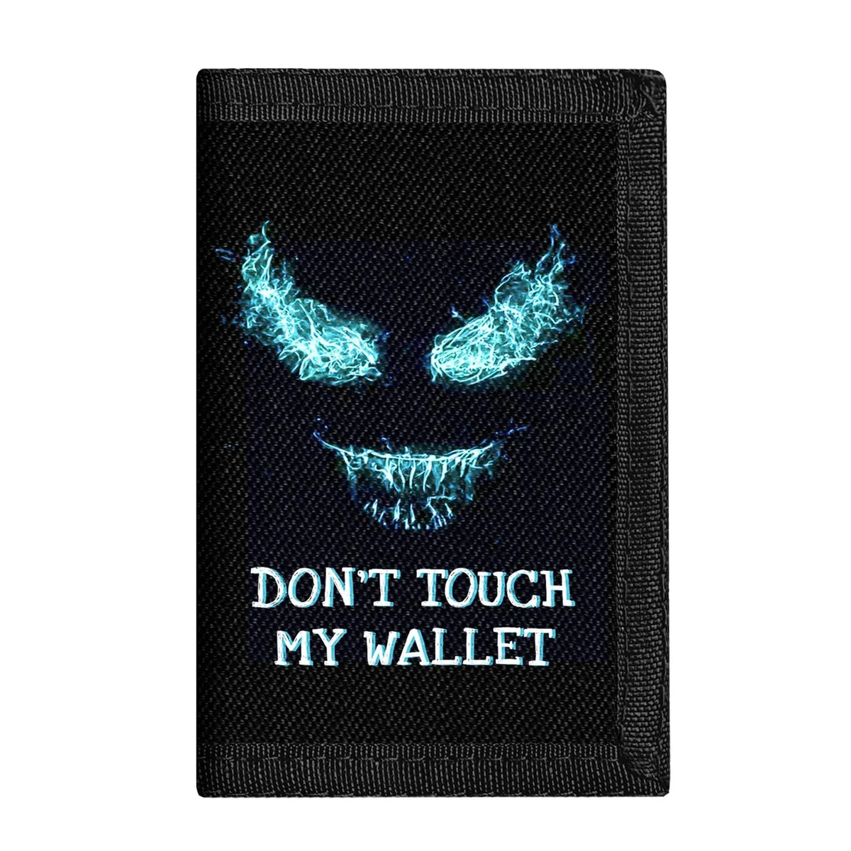  bdqpin Yj0006 wallet Black Polyester RFID Trifold 3.2 x 4.7 in — product photo