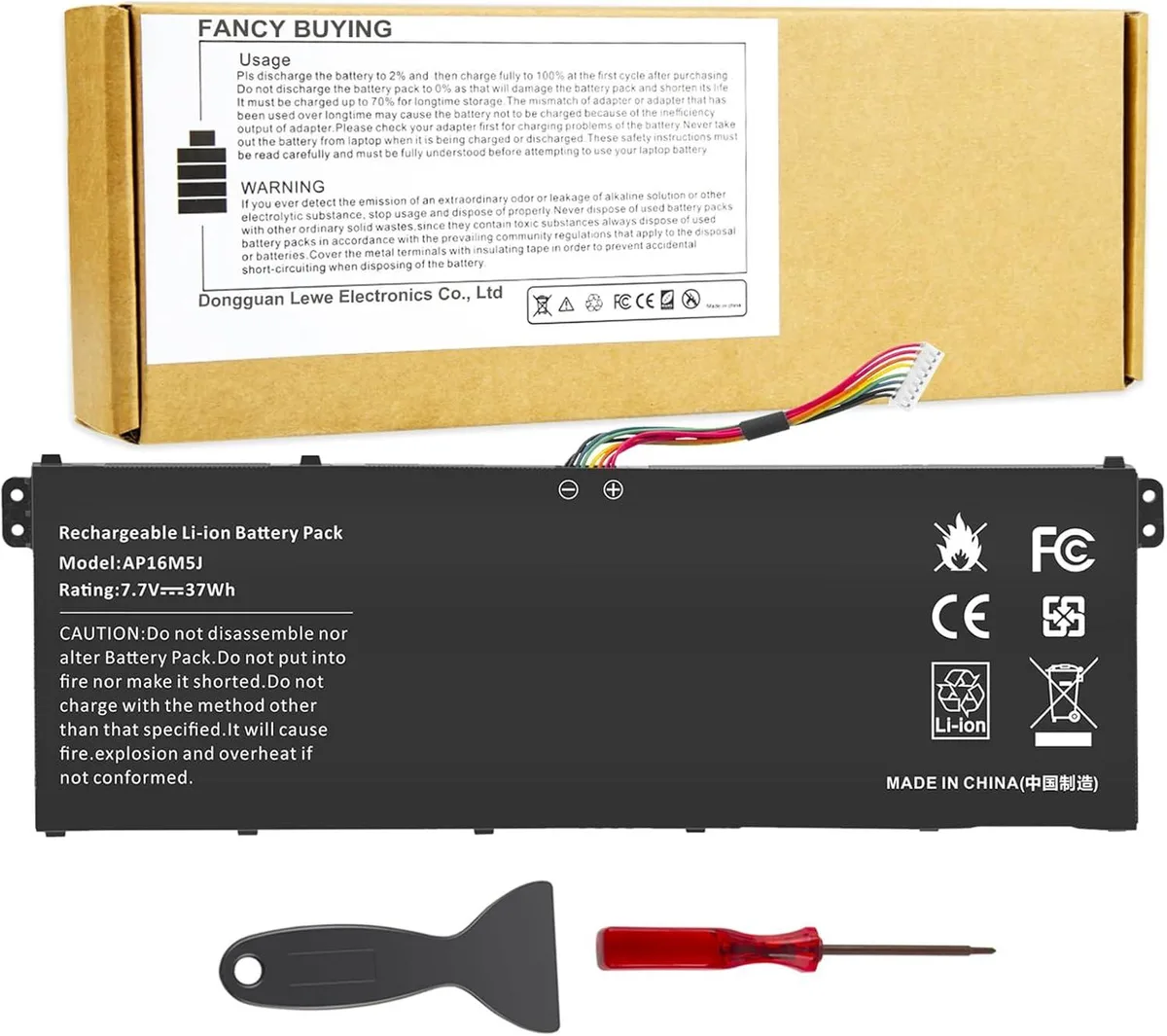 PISKEKAT PISKEKAT AP16M5J laptop battery 7.7V 37Wh 4810mAh — product photo