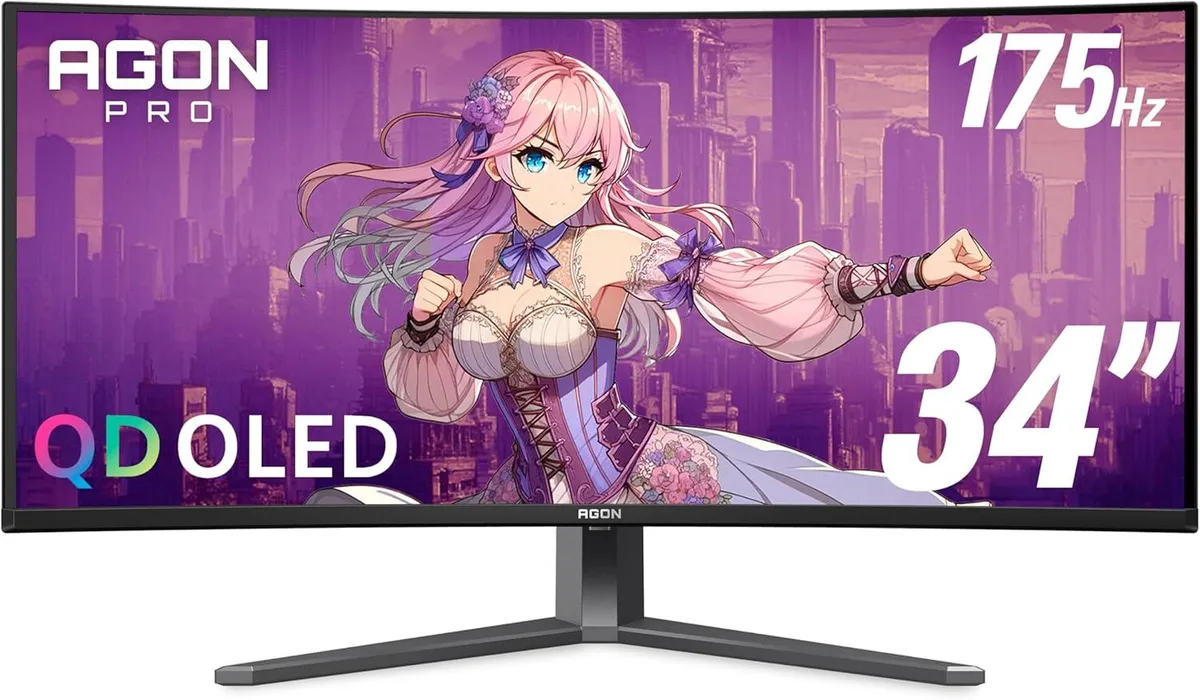 AOC Monitors AOC Monitors AGON PRO AG346UCD 34" QD-OLED 3440x1440 175Hz gaming monitor — product photo