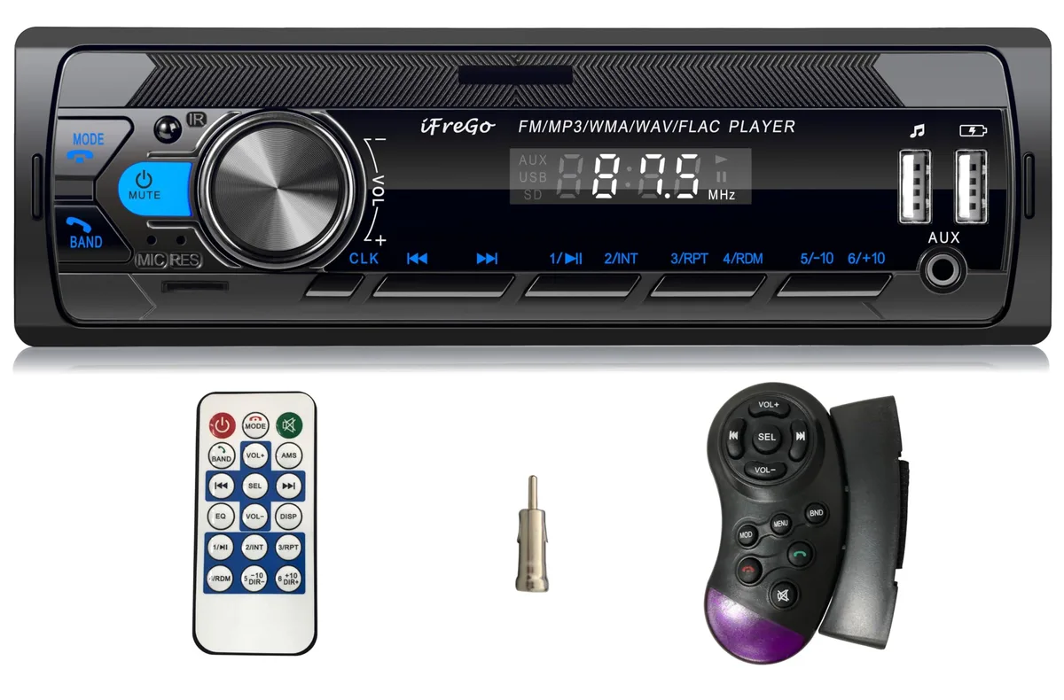  BOSS AUDIO M3-11 Single DIN Receiver Bluetooth 5.0 65W 7 LED Colors — product photo