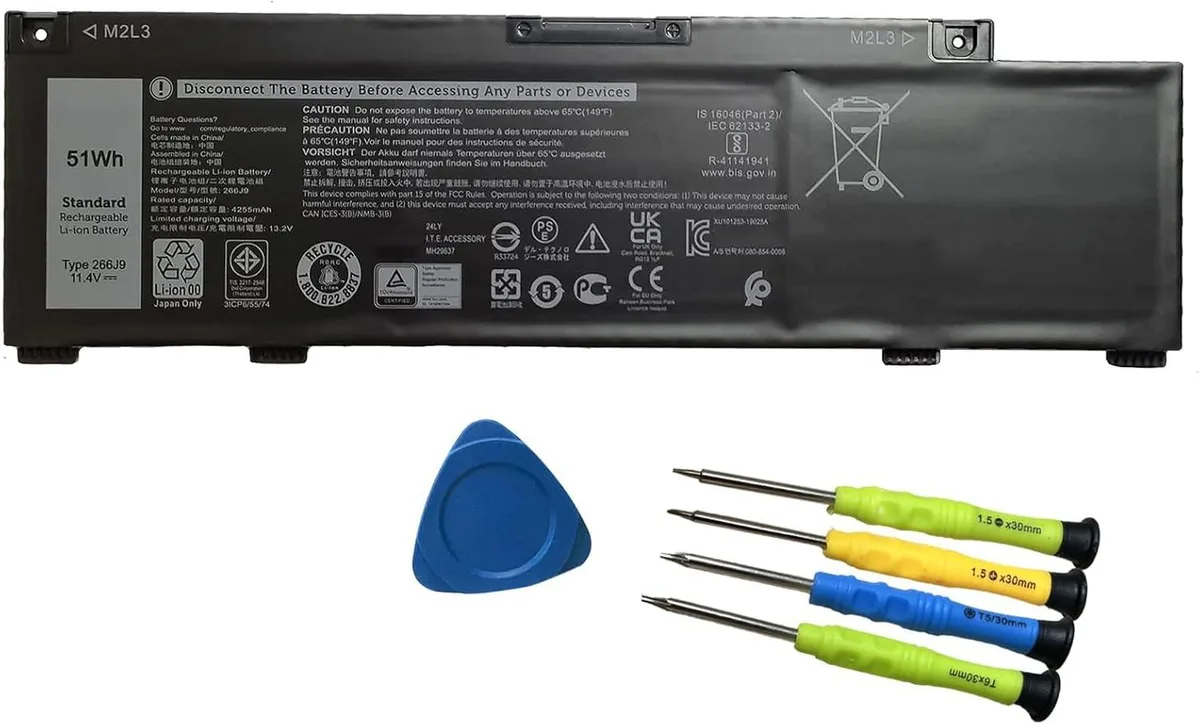 PISKEKAT PISKEKAT 266J9 51Wh 11.4V 3-cell laptop battery — product photo