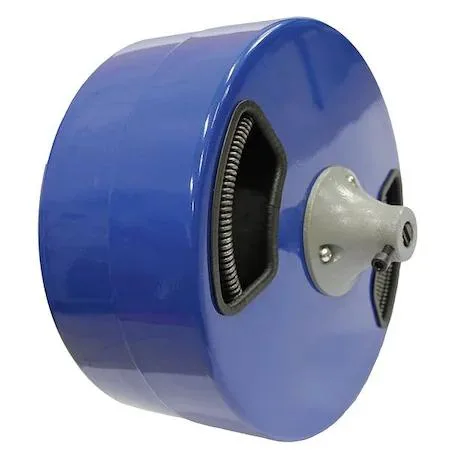 Westward CP-50-28 drum assembly, silver metal cylindrical housing with black end caps
