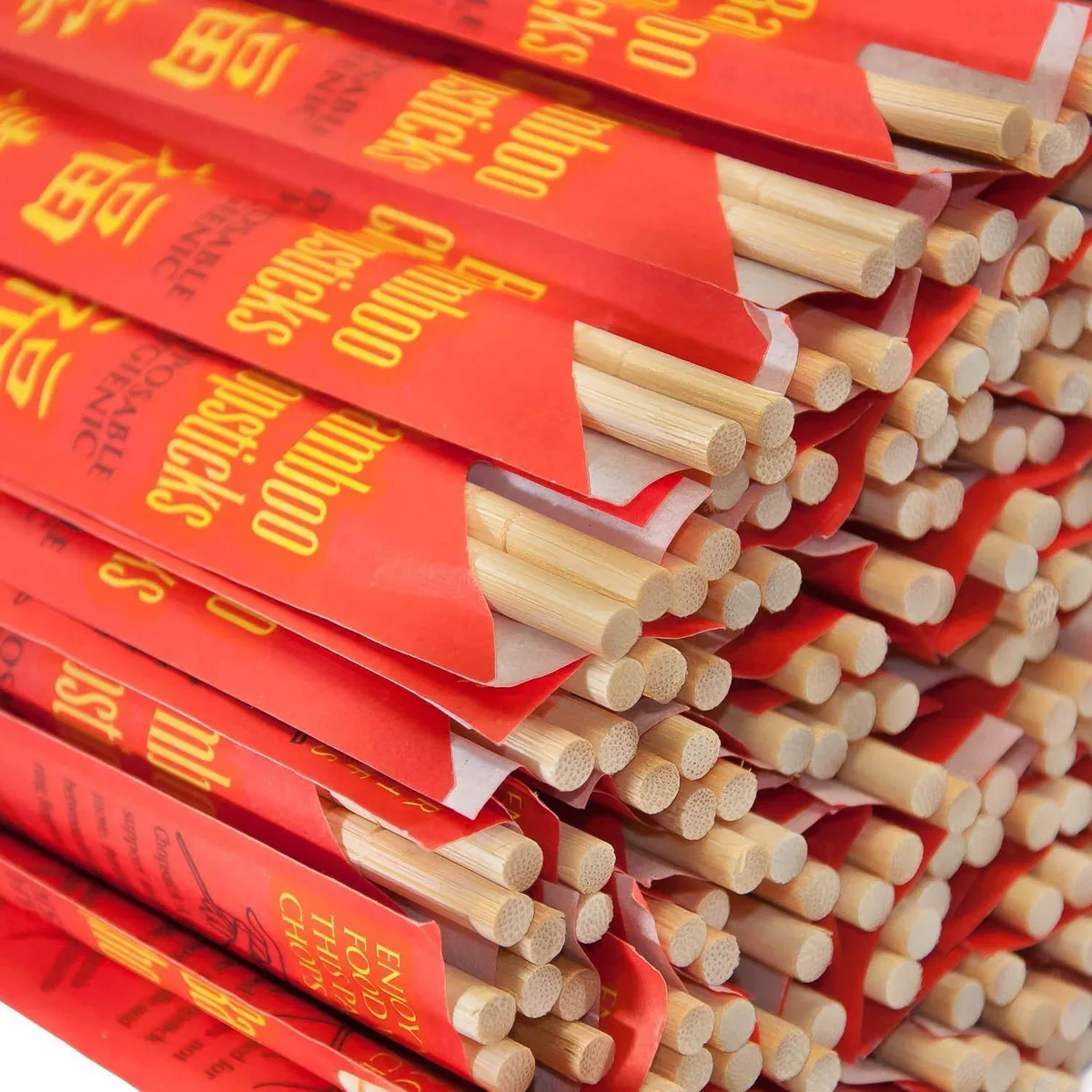 ChefVentions 120 Pairs Premium Disposable Bamboo Chopsticks — product photo