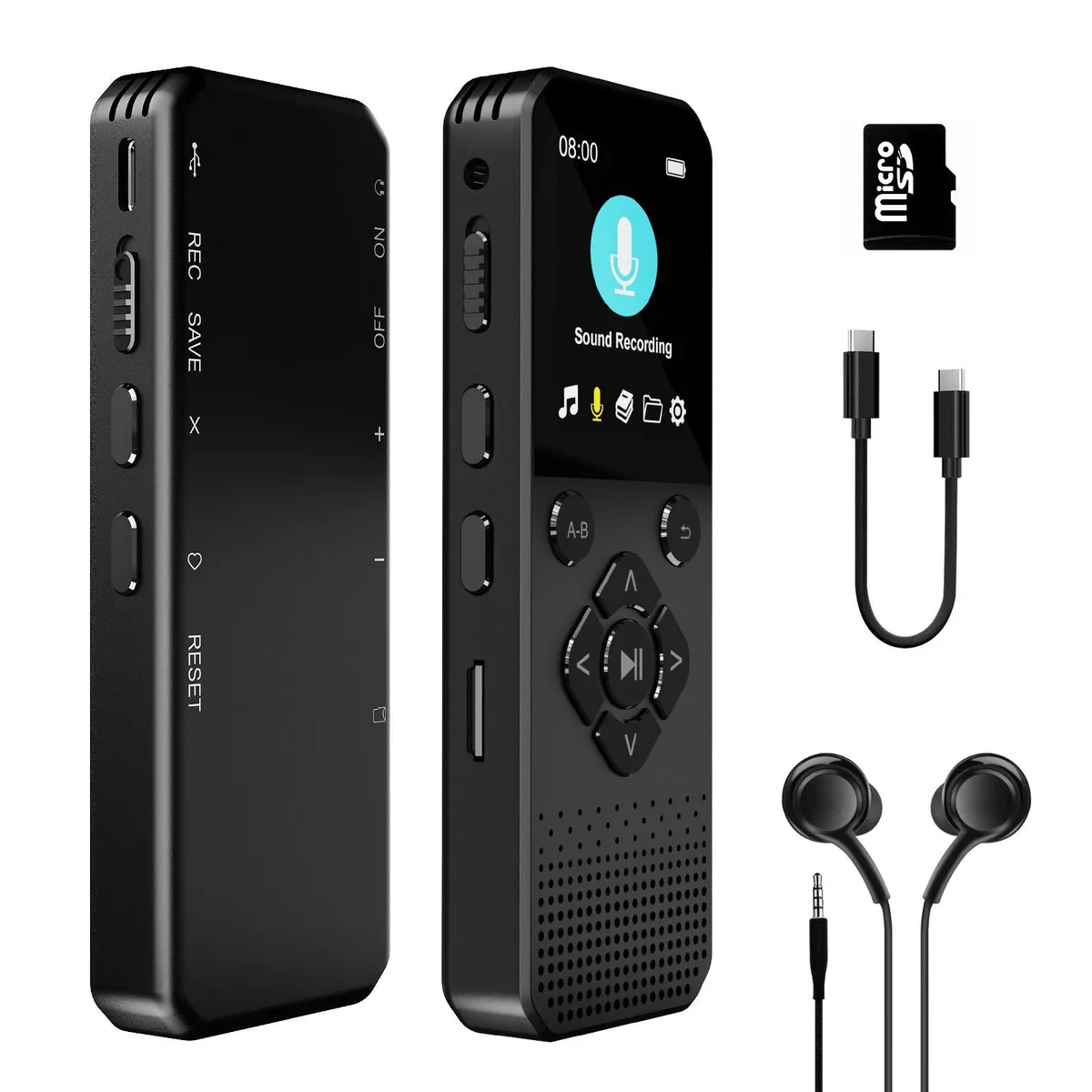 BONAEVER BONAEVER 128GB Voice Recorder Bluetooth 512/1536/3072kbps — product photo