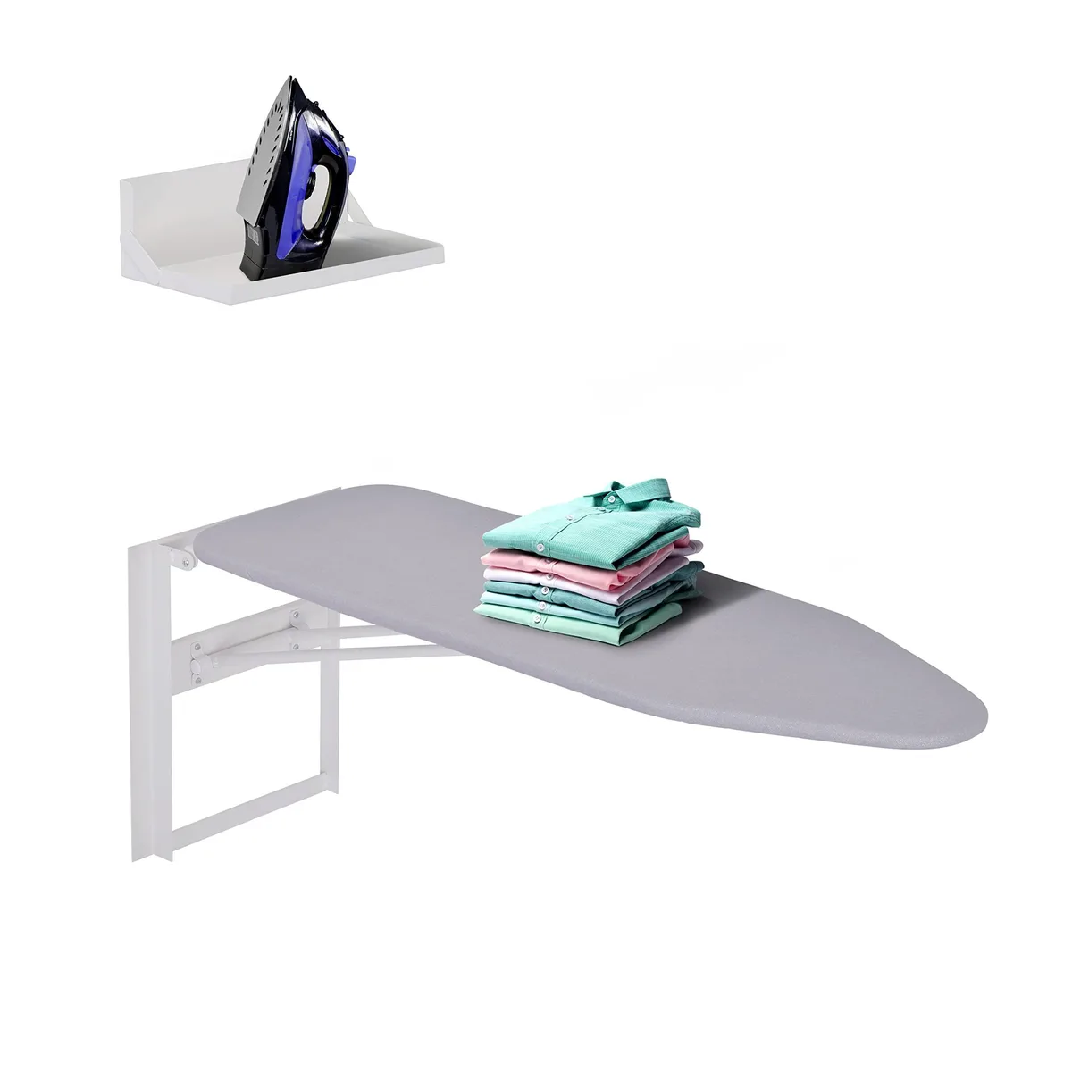 Ivation Ivation Wall-Mounted Ironing Board With Storage Shelf 36.2 x 12.2 Grey — product photo