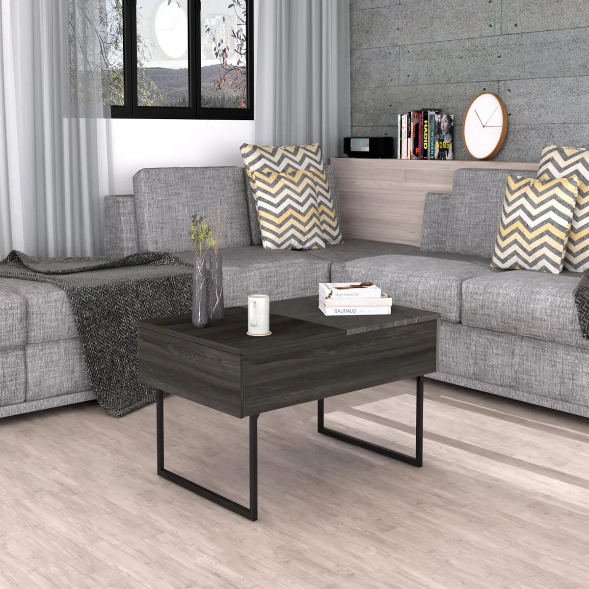 tuphen tuphen Lift Top Coffee Table Carbon Espresso Onyx 39.4 x 25.2 in — product photo