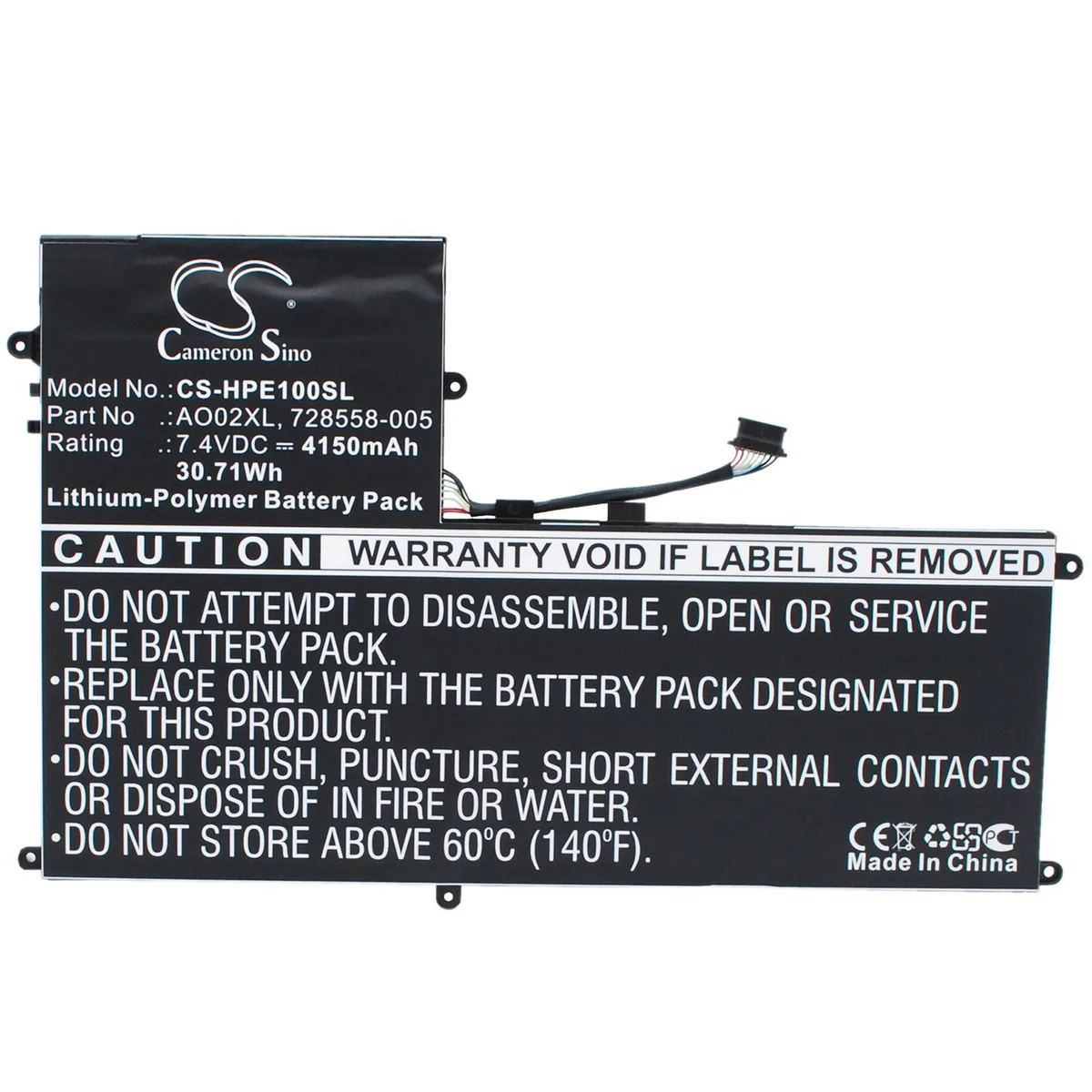 Cameron &amp; Co Cameron &amp; Co DS-CS-HPE100SL 4.15 Ah Li-Polymer Battery — product photo