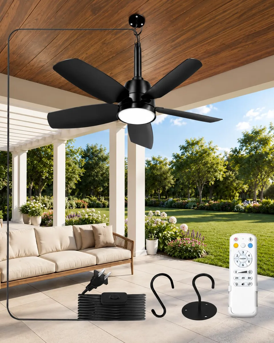  Westinghouse ZH5 28 inch Ceiling Fan Black 75W 4.5in Downrod — product photo