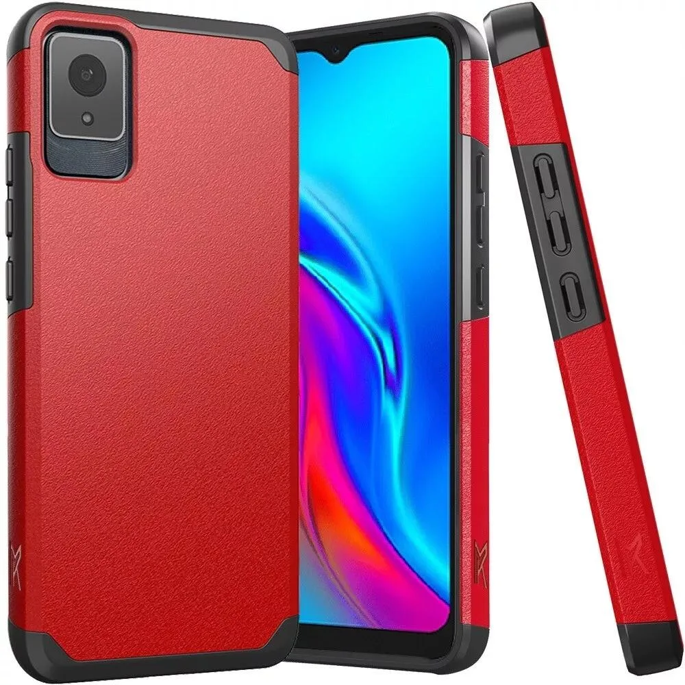 ExtremeCases - Generic ExtremeCases - Generic TCL K11 T432W Dual Hybrid Cover Cell Phone Case MK Red — product photo