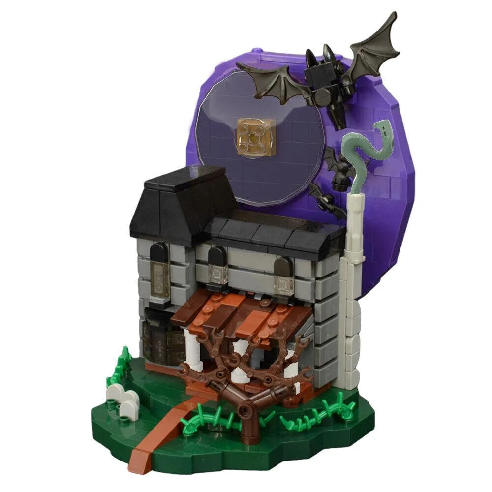 ZITIANYOUBUILD ZITIANYOUBUILD Haunted House Purple Sky Full Moon 574 Pieces MOC — product photo