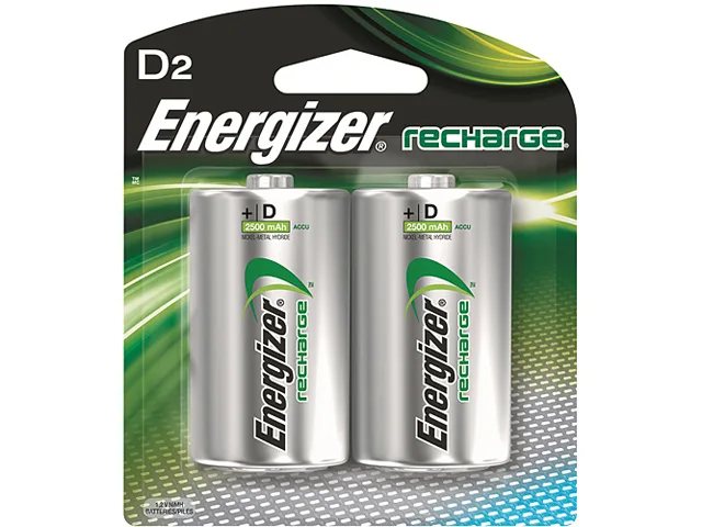 ENERGIZER ENERGIZER NH50BP-2 Ni-MH Rechargeable D Battery 2500mAh 2-Pack — product photo