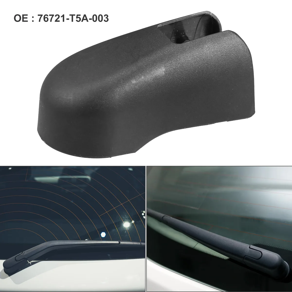 Unique-Bargains Unique-Bargains Rear Wiper Arm Cover Cap for Honda Fit 2015-2020 Black — product photo