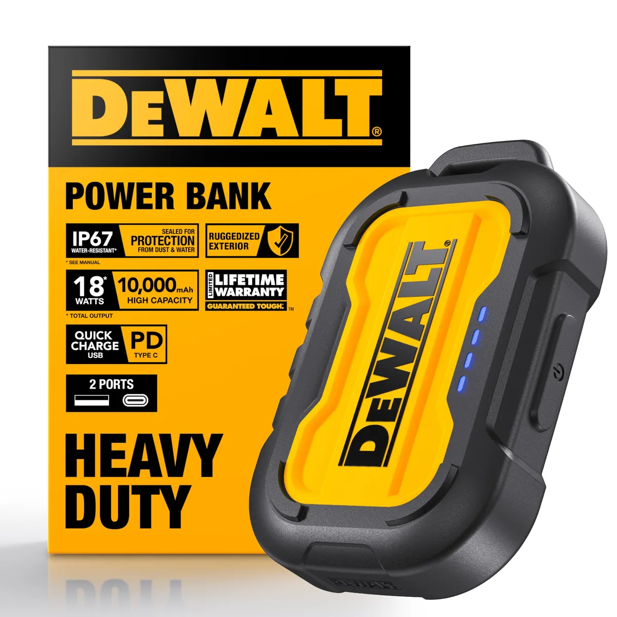 DEWALT DXMA2151643 10000 mAh Power Bank Black/Yellow — product photo