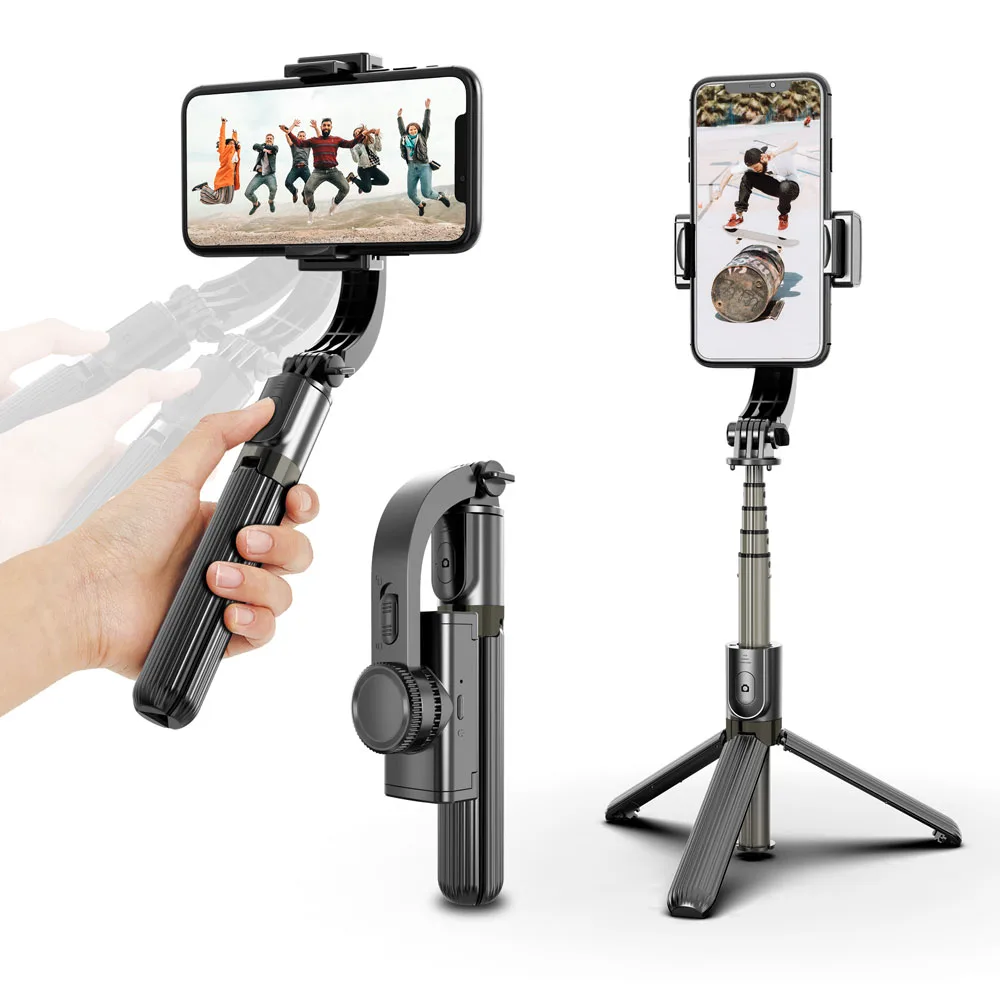HANNORD HANNORD Foldable Gimbal Stabilizer with Bluetooth Selfie Stick and Tripod (Black) — product photo