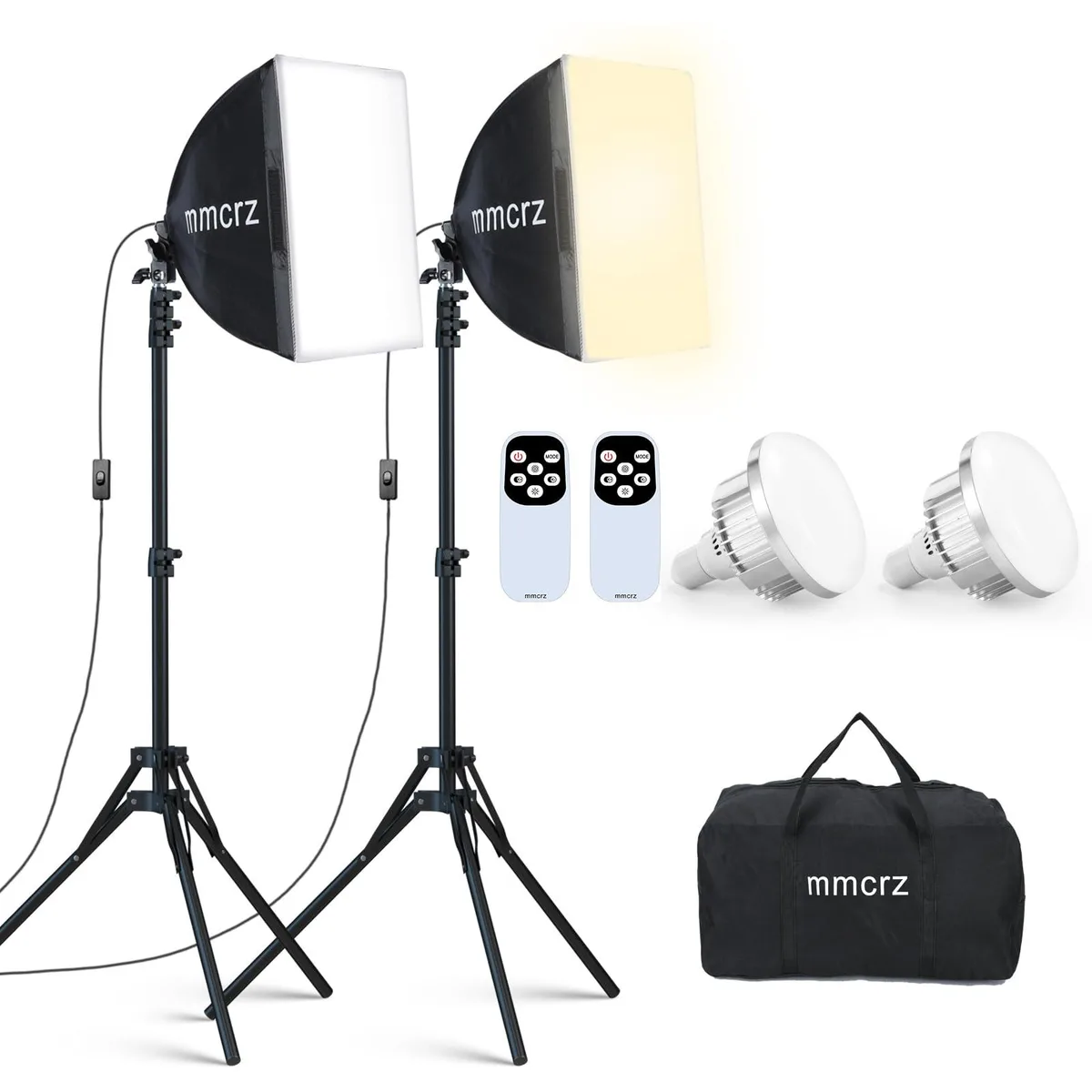 mmcrz S02 2Pack 16"x16" Softbox Lighting Kit 85W 2700-6500K — product photo