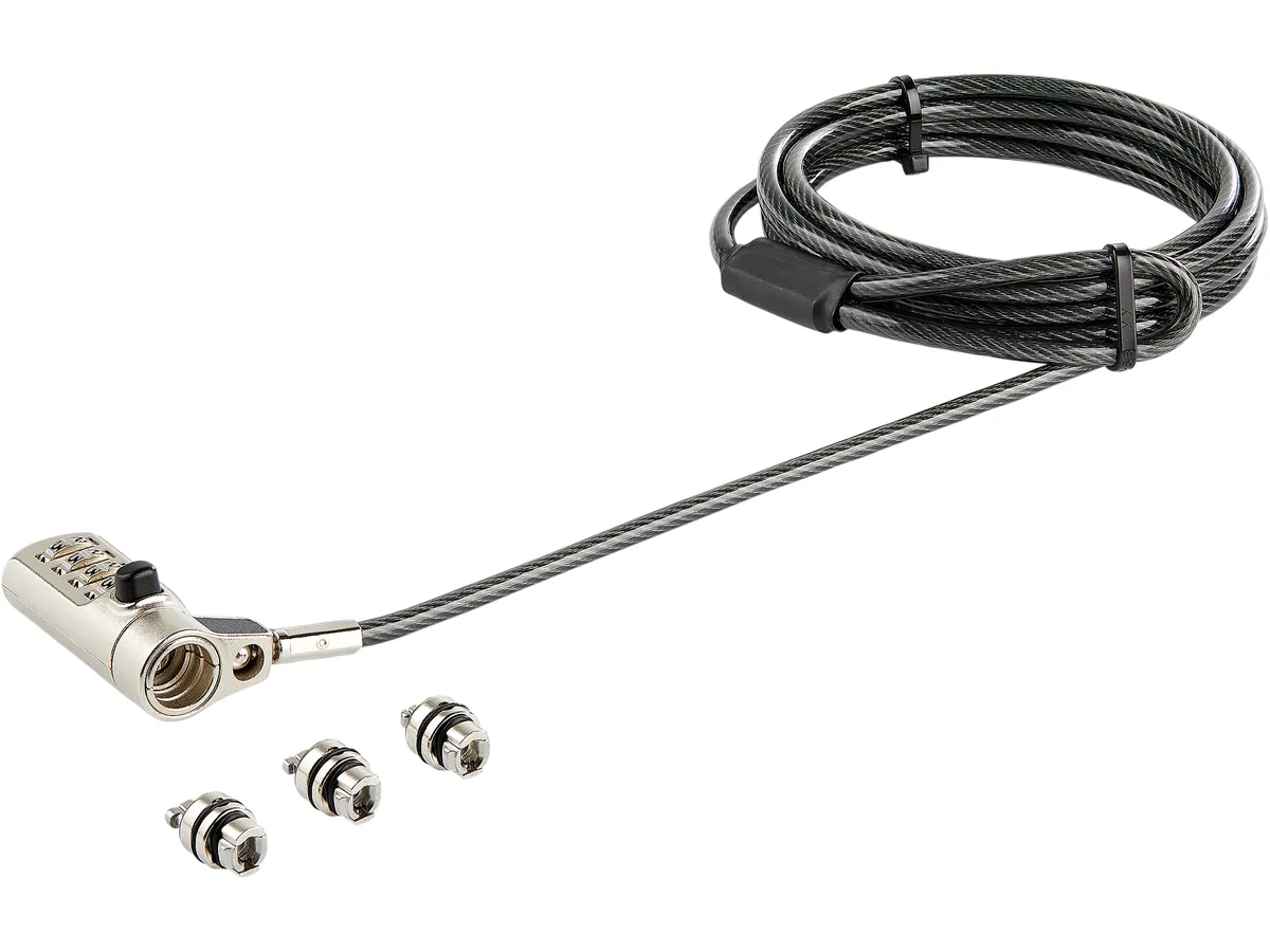 STARTECH STARTECH LTULOCK4D 3-in-1 Universal Security Lock 6.6ft 4-Digit Combination — product photo
