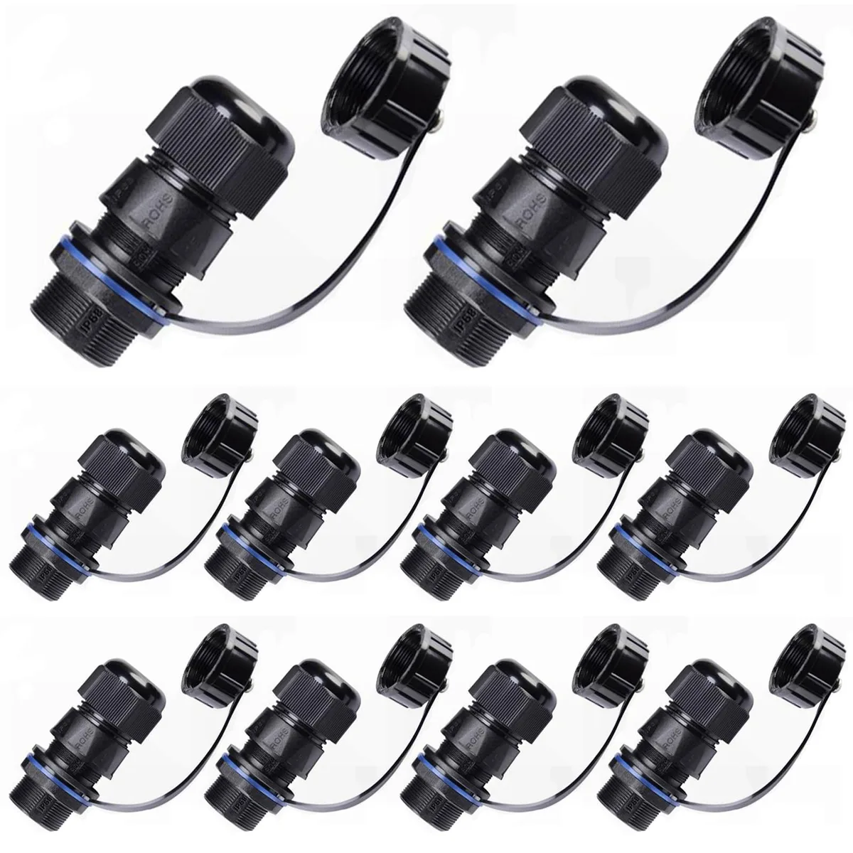  Zebra ANMBEST_MD521 RJ45 Waterproof Coupler 10PCS Cat6 IP67 — product photo