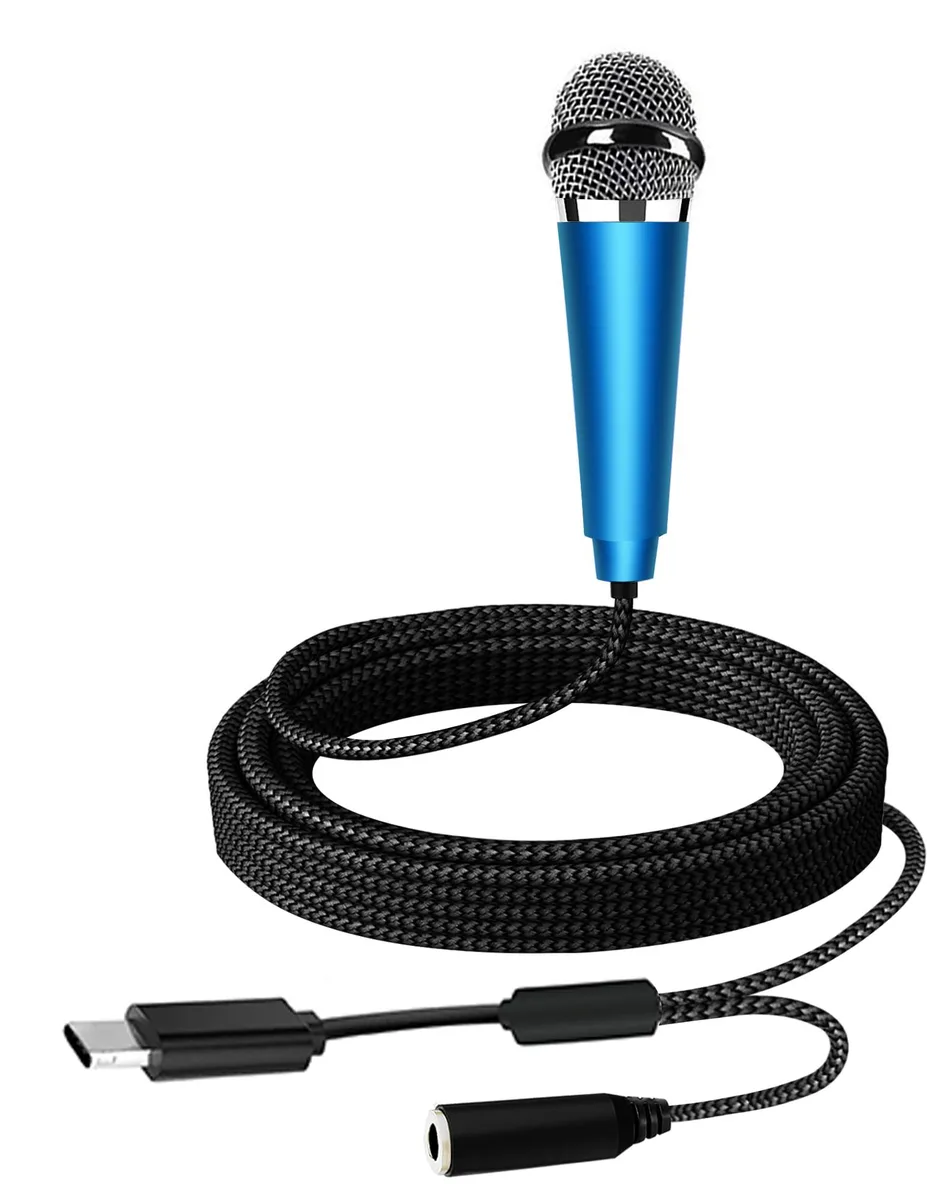 RICHUPON USB-C Mini Microphone Blue — product photo