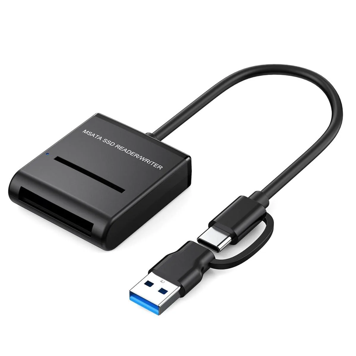 Fervit Fervit USB 3.0 to mSATA SSD Enclosure Cable Type-C Type-A 5Gbps — product photo