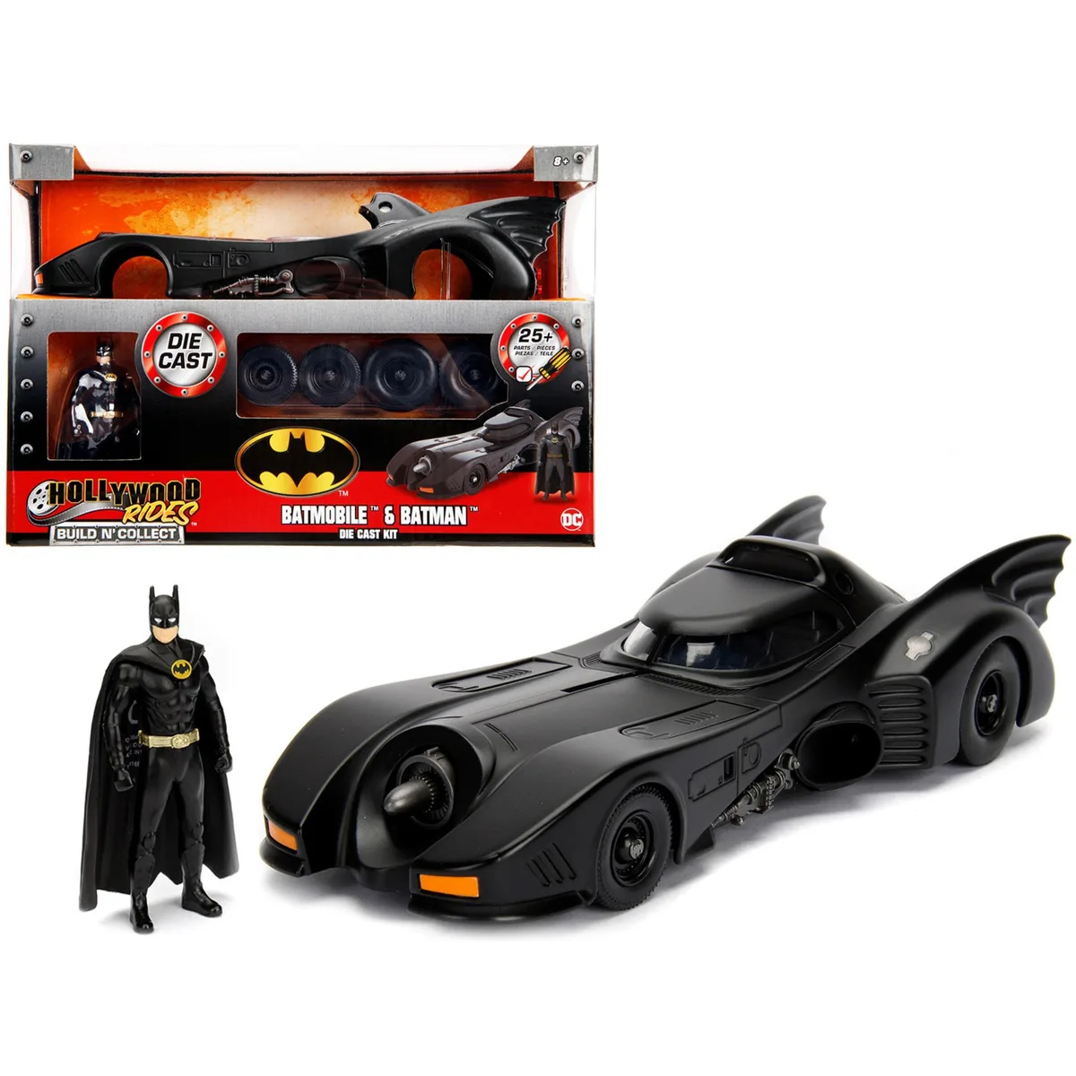 Jada Jada 30874 1/24 Batmobile Matt Black 1989 Movie Build N Collect Vehicle — product photo