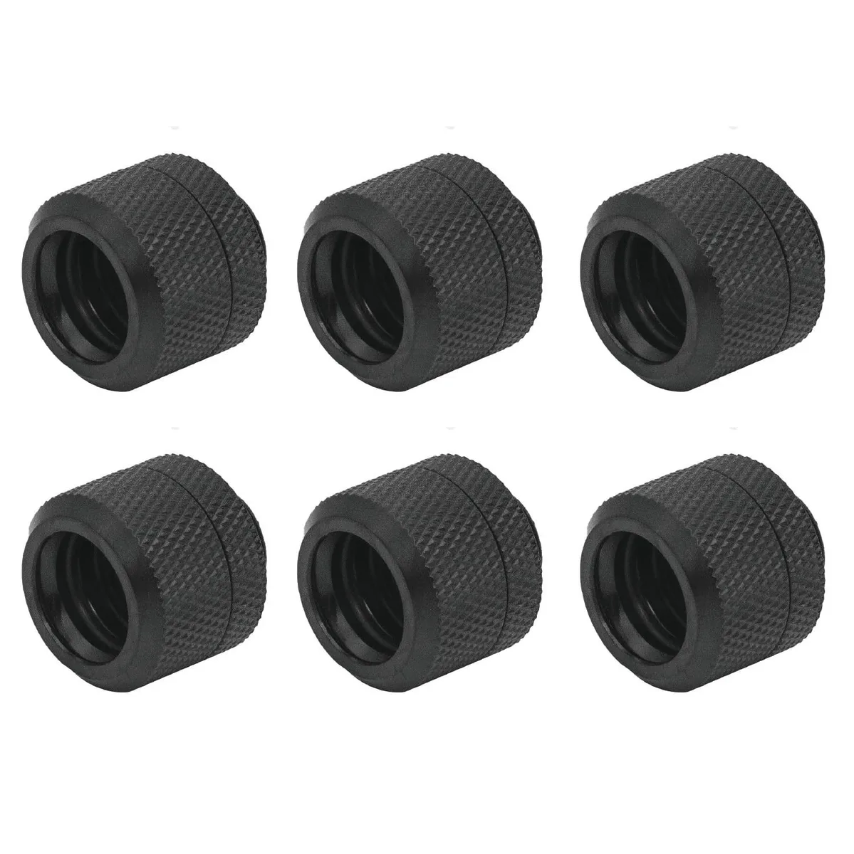 Adafruit Adafruit 6-pack G1/4" to 14 mm OD hard-tube compression fittings, Black — product photo