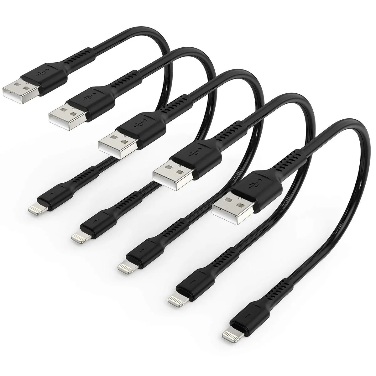Luisport Luisport 0.5ft USB to Lightning Cable 5-Pack accessory — product photo