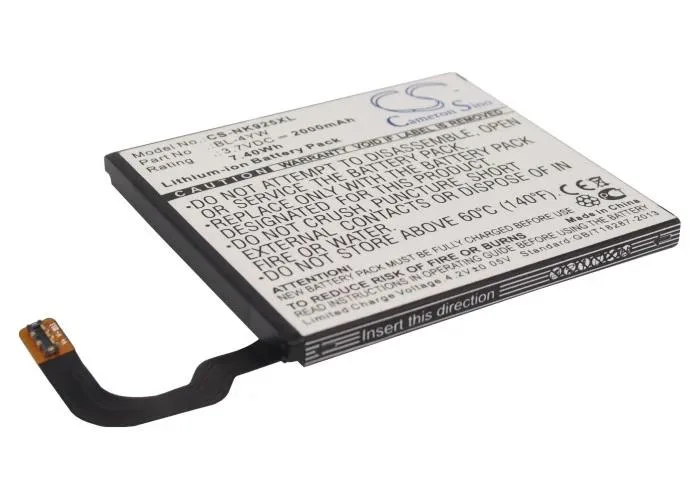 Rectangular flat smartphone battery with gold contacts and Cameron Sino branding