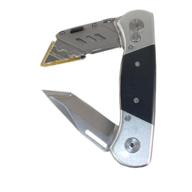 G-FORCE G-FORCE 24201 Dakota Black Silver Folding Utility Pocket Knife hardware — product photo