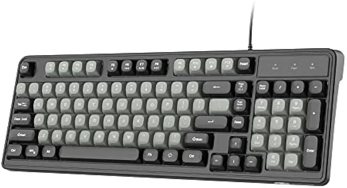 TAURKENAM TAURKENAM 98-key wired membrane gaming keyboard black grey — product photo
