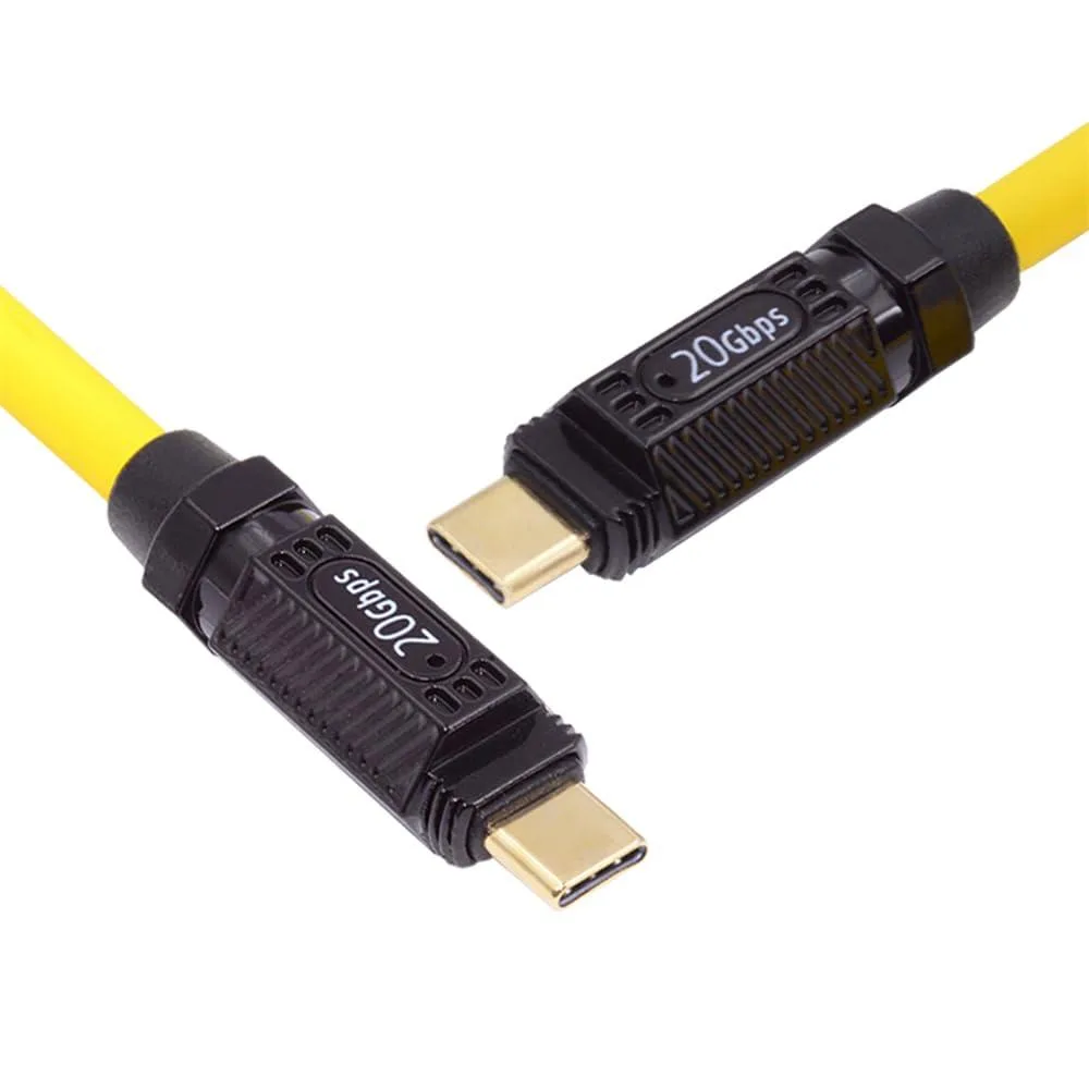 Two-metre USB-C to USB-C cable, ultra-soft 4.8 mm diameter, matte finish