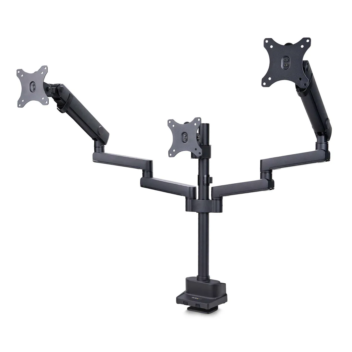 STARTECH STARTECH 3MP2AG-MONITOR-ARM Triple Monitor Desk Mount 27in VESA 75x75/100x100 C-Clamp/Grommet — product photo