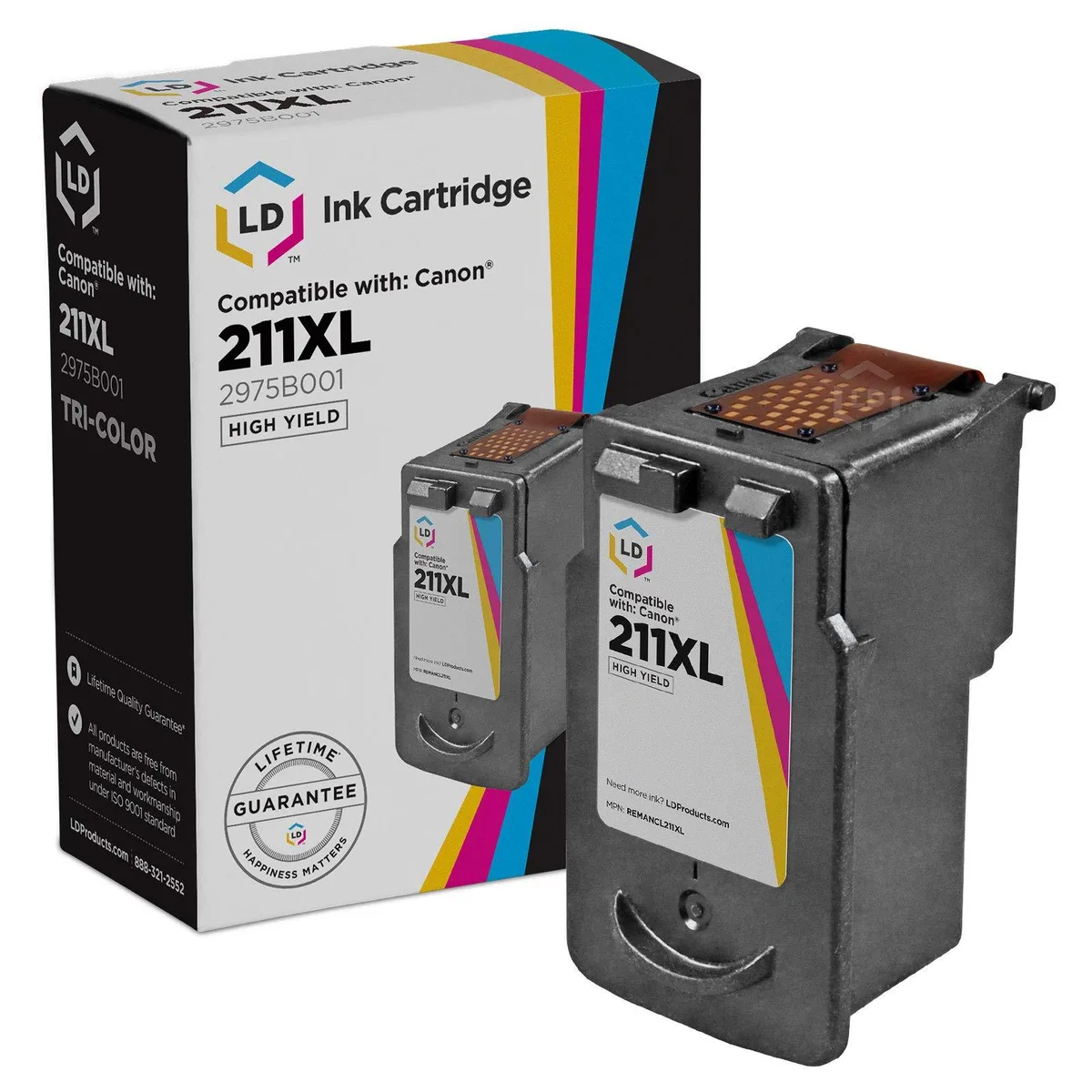 LD Products LD Products Remanufactured CL-211XL High Yield Tri-Color Ink Cartridge — product photo