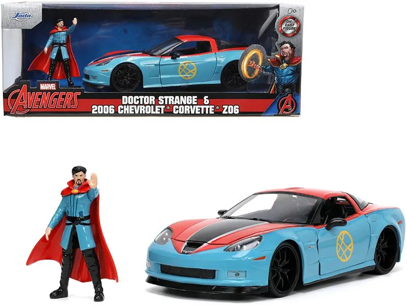 Jada Jada 2006 Chevrolet Corvette Z06 1/24 Diecast Vehicle with Doctor Strange Figurine — product photo