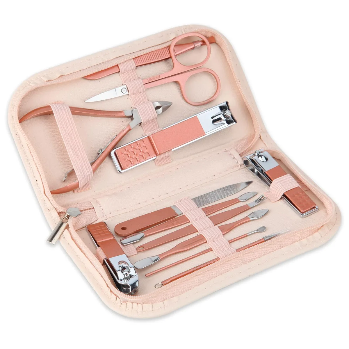 No Sew No Sew ZHIJIA012 12-piece nail kit, pink, 5.9 in — product photo
