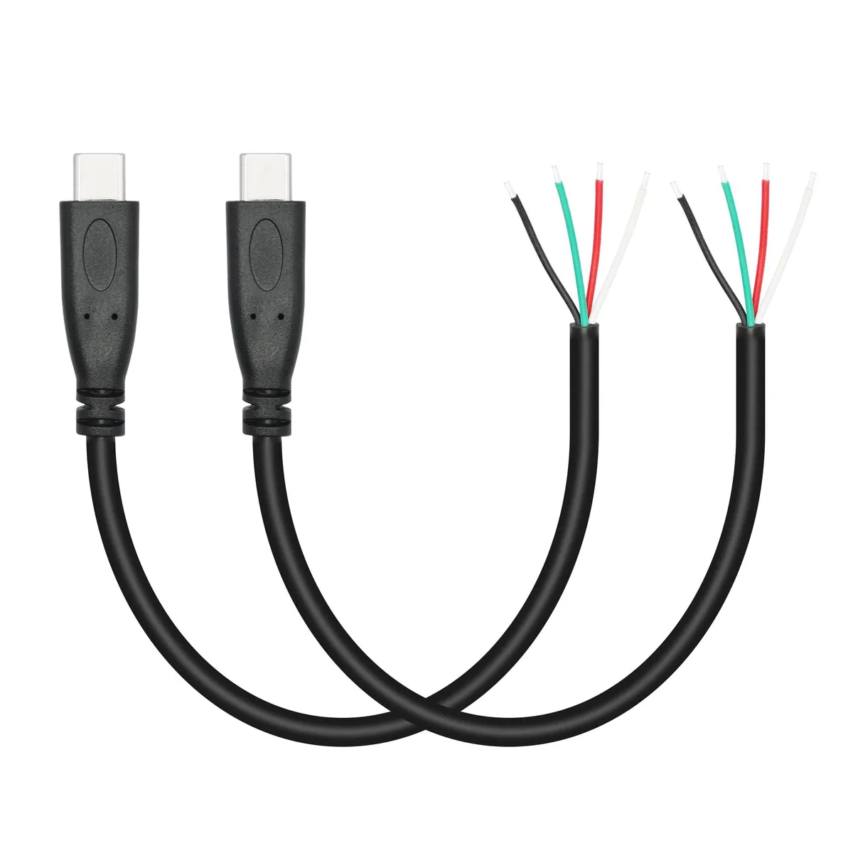 Vszerda Vszerda USB C to 4 Pin Bare Wire 11in 22AWG 3A 480Mbps 2-Pack — product photo