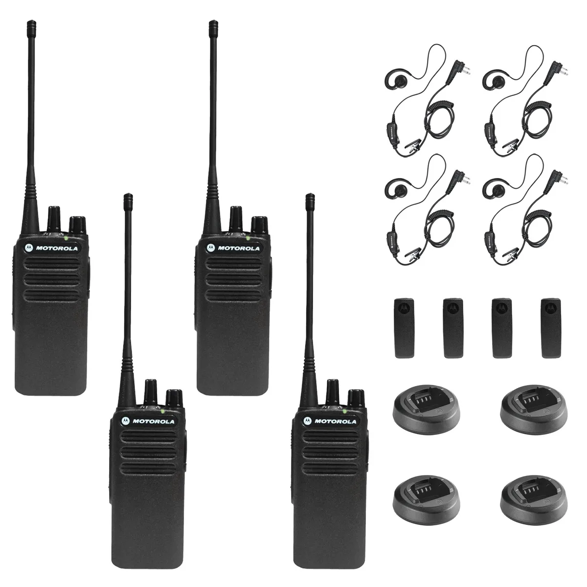 Motorola Motorola CP100D UHF 16-Channel 4-Pack with Earpieces — product photo