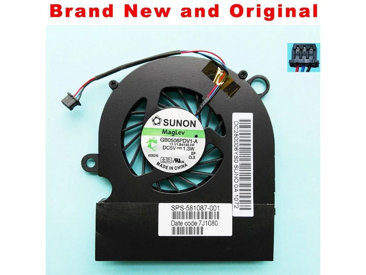 Fans Fans CPU cooler for HP 5310 5310m laptop 581087-001 GB0506PDV1-A 13.V1.B4145.HF — product photo